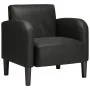 Sillón con reposabrazos cuero sintética negro 54 cm de , Sillones - Ref: Foro24-4100529, Precio: 158,95 €, Descuento: %