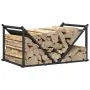 Leñero negro 70x43x34,5 cm Acero laminado en frío de , Bolsas y soportes de leña - Ref: Foro24-864173, Precio: 56,94 €, Descu...