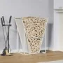Leñero blanco 69,5x35x81 cm Acero laminado en frío de , Bolsas y soportes de leña - Ref: Foro24-864178, Precio: 68,22 €, Desc...