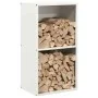 Leñero blanco 40x30x75 cm Acero laminado en frío de , Bolsas y soportes de leña - Ref: Foro24-864192, Precio: 80,39 €, Descue...