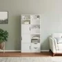 Armarios auxiliares 4 uds "ODDA" blanco 40x24x79 cm de , Aparadores - Ref: Foro24-3365353, Precio: 211,51 €, Descuento: %