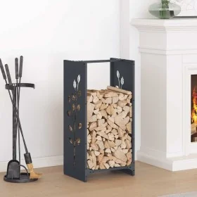 Leñero antracita 40x30x80 cm Acero laminado en frío de , Bolsas y soportes de leña - Ref: Foro24-864221, Precio: 57,75 €, Des...