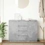 Aparador con cajones gris hormigón 100,5x35x76 cm de , Aparadores - Ref: Foro24-3328447, Precio: 135,11 €, Descuento: %