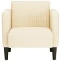 Sillón con reposabrazos color crema 54 cm tejido de pana de , Sillones - Ref: Foro24-4100517, Precio: 130,84 €, Descuento: %