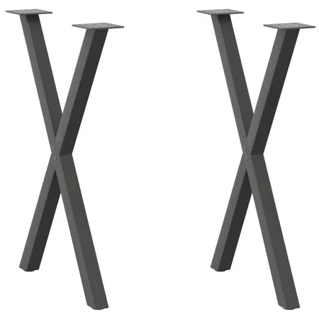 Patas para mesa comedor forma X 2uds antracita 57x(72-73) cm de , Patas para mesas - Ref: Foro24-4012914, Precio: 66,40 €, De...