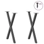 Patas para mesa comedor forma X 2uds antracita 57x(72-73) cm de , Patas para mesas - Ref: Foro24-4012914, Precio: 66,40 €, De...
