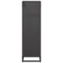 Leñero negro 25x25x80 cm Acero laminado en frío de , Bolsas y soportes de leña - Ref: Foro24-864263, Precio: 43,44 €, Descuen...