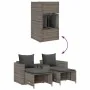 Set de muebles de jardín 5 pzas y cojines apilables gris de , Sofás de exterior - Ref: Foro24-4104165, Precio: 266,19 €, Desc...