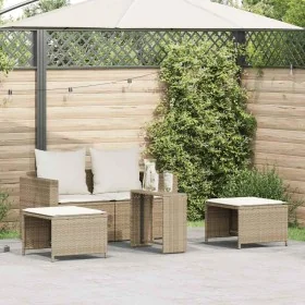 Set de muebles de jardín con cojines apilables 5 pzas beige von , Outdoor-Sofas - Ref: Foro24-4104167, Preis: 265,56 €, Rabat...