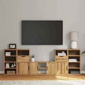 Muebles de TV 5 uds. con almacenaje "ODDA" madera maciza pino de , Muebles TV - Ref: Foro24-3365370, Precio: 251,47 €, Descue...