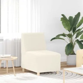 Sillón color crema 55 cm tejido imitación lana rizada de , Sofás - Ref: Foro24-4108504, Precio: 125,19 €, Descuento: %