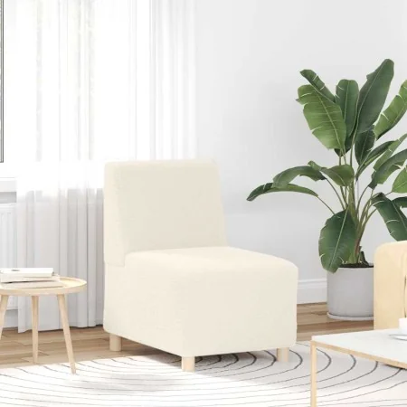 Sillón color crema 55 cm tejido imitación lana rizada de , Sofás - Ref: Foro24-4108504, Precio: 125,19 €, Descuento: %