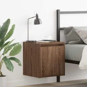 Mesilla de noche de pared roble marrón 38x34x40 cm de , Mesitas de noche - Ref: Foro24-861241, Precio: 38,41 €, Descuento: %