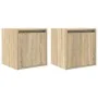 Mesillas de noche de pared 2 uds roble Sonoma 38x34x40 cm de , Mesitas de noche - Ref: Foro24-861234, Precio: 63,51 €, Descue...