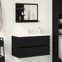 Espejo de baño de madera de roble negro 60x10,5x45 cm de , Tocadores de baño - Ref: Foro24-862546, Precio: 40,50 €, Descuento: %