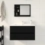 Espejo de baño de madera de roble negro 60x10,5x45 cm de , Tocadores de baño - Ref: Foro24-862546, Precio: 40,50 €, Descuento: %