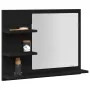 Espejo de baño de madera de roble negro 60x10,5x45 cm de , Tocadores de baño - Ref: Foro24-862546, Precio: 40,50 €, Descuento: %