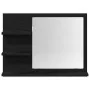 Espejo de baño de madera de roble negro 60x10,5x45 cm de , Tocadores de baño - Ref: Foro24-862546, Precio: 40,50 €, Descuento: %