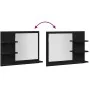 Espejo de baño de madera de roble negro 60x10,5x45 cm de , Tocadores de baño - Ref: Foro24-862546, Precio: 40,50 €, Descuento: %