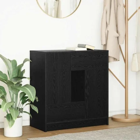 Aparador con cajones y puertas roble negro 70,5x34x74,5 cm de , Aparadores - Ref: Foro24-861842, Precio: 104,34 €, Descuento: %