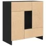 Aparador con cajones y puertas roble negro 70,5x34x74,5 cm de , Aparadores - Ref: Foro24-861842, Precio: 104,34 €, Descuento: %