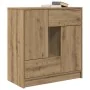Aparador con cajones y puertas roble artesanal 70,5x34x74,5 cm de , Aparadores - Ref: Foro24-861849, Precio: 98,69 €, Descuen...