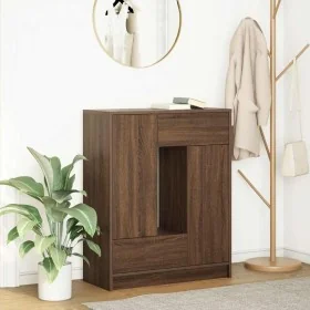 Aparador con cajones y puertas roble marrón 73x31x90 cm de , Aparadores - Ref: Foro24-861856, Precio: 101,36 €, Descuento: %