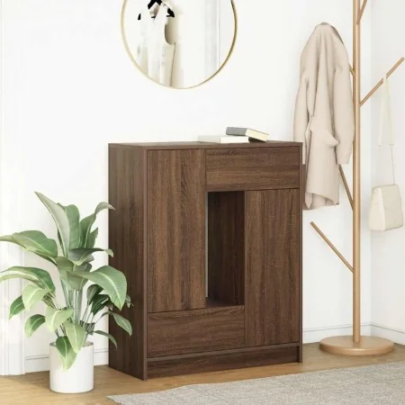 Aparador con cajones y puertas roble marrón 73x31x90 cm de , Aparadores - Ref: Foro24-861856, Precio: 101,36 €, Descuento: %