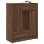 Aparador con cajones y puertas roble marrón 73x31x90 cm de , Aparadores - Ref: Foro24-861856, Precio: 101,36 €, Descuento: %