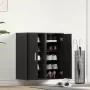 Zapateros 2 uds roble negro 32x35x70 cm madera de ingeniería de , Zapateros y organizadores de calzado - Ref: Foro24-862076, ...
