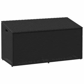 Caja de almacenaje de jardín ratán sintético negro 110x50x58 cm de , Cajas de almacenaje para exteriores - Ref: Foro24-410406...