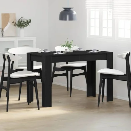 Mesa de comedor de madera ingeniería roble negro 120x60x76 cm de , Mesas de cocina y de comedor - Ref: Foro24-861987, Precio:...