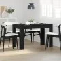Mesa de comedor de madera ingeniería roble negro 120x60x76 cm de , Mesas de cocina y de comedor - Ref: Foro24-861987, Precio:...
