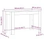 Mesa de comedor de madera ingeniería roble negro 120x60x76 cm de , Mesas de cocina y de comedor - Ref: Foro24-861987, Precio:...
