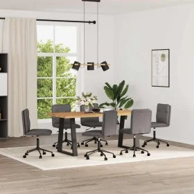 Sillas de comedor 6 unidades cuero sintético gris de , Sillas de comedor - Ref: Foro24-3315713, Precio: 346,42 €, Descuento: %