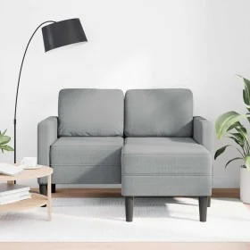 Sofá de 2 plazas con chaise longue en forma L gris claro 125cm de , Sofás - Ref: Foro24-4107061, Precio: 231,21 €, Descuento: %