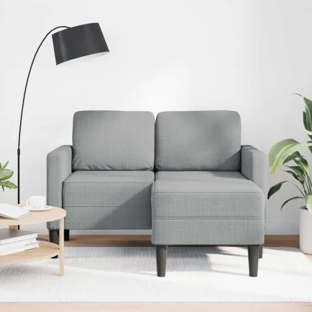 Sofá de 2 plazas con chaise longue en forma L gris claro 125cm by , Sofas - Ref: Foro24-4107061, Price: 231,21 €, Discount: %