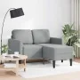 Sofá de 2 plazas con chaise longue en forma L gris claro 125cm by , Sofas - Ref: Foro24-4107061, Price: 231,21 €, Discount: %