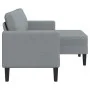 Sofá de 2 plazas con chaise longue en forma L gris claro 125cm by , Sofas - Ref: Foro24-4107061, Price: 231,21 €, Discount: %
