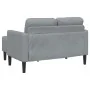 Sofá de 2 plazas con chaise longue en forma L gris claro 125cm by , Sofas - Ref: Foro24-4107061, Price: 231,21 €, Discount: %