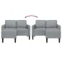 Sofá de 2 plazas con chaise longue en forma L gris claro 125cm by , Sofas - Ref: Foro24-4107061, Price: 231,21 €, Discount: %