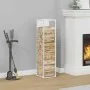 Leñero blanco 25x25x100 cm Acero laminado en frío de , Bolsas y soportes de leña - Ref: Foro24-864268, Precio: 51,50 €, Descu...