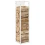 Leñero blanco 25x25x100 cm Acero laminado en frío de , Bolsas y soportes de leña - Ref: Foro24-864268, Precio: 51,50 €, Descu...
