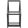 Leñero negro 50x25x50 cm Acero laminado en frío de , Bolsas y soportes de leña - Ref: Foro24-864275, Precio: 31,05 €, Descuen...