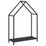 Leñero negro 60x25x90 cm Acero laminado en frío de , Bolsas y soportes de leña - Ref: Foro24-864307, Precio: 38,95 €, Descuen...