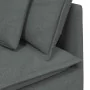 Sofá modular con reposapiés y cojines de tela gris oscuro de , Sofás - Ref: Foro24-3321298, Precio: 745,07 €, Descuento: %