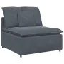 Sofá modular con cojines terciopelo gris oscuro de , Unidades para sofás seccionales - Ref: Foro24-3321160, Precio: 897,93 €,...