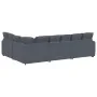 Sofá modular con cojines terciopelo gris oscuro de , Unidades para sofás seccionales - Ref: Foro24-3321160, Precio: 897,93 €,...