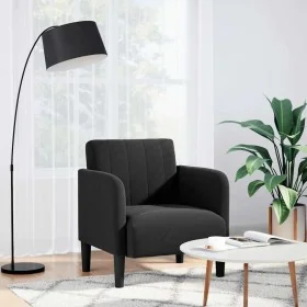 Sillón con reposabrazos Terciopelo negro 54 cm de , Sillones - Ref: Foro24-4100583, Precio: 108,02 €, Descuento: %