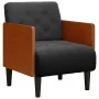 Sillón con reposabrazos Terciopelo negro 55 cm de , Sillones - Ref: Foro24-4100597, Precio: 145,31 €, Descuento: %